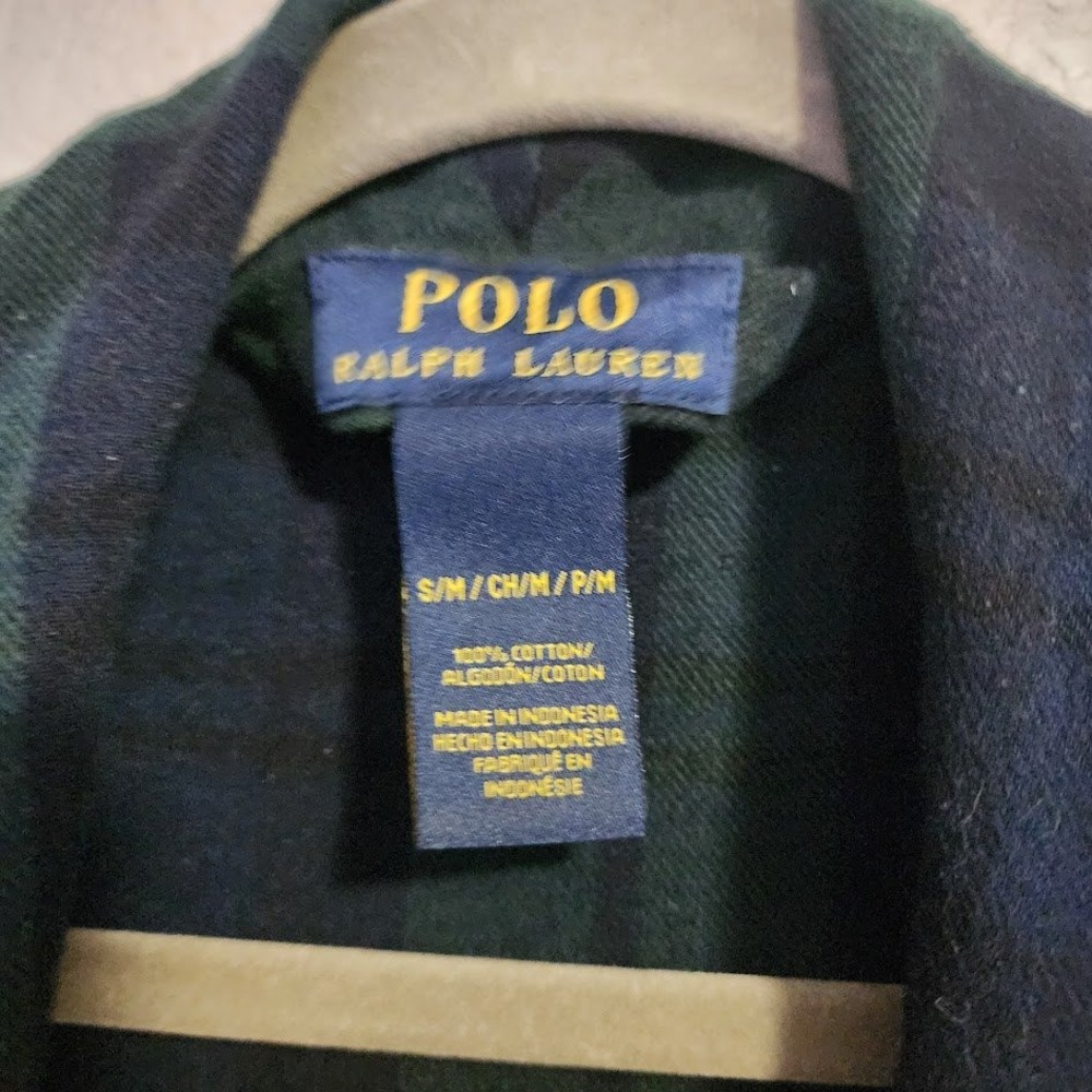 POLO RALPH LAUREN Blackwatch Plaid Shawl Collar‎ Robe House Coat S - Picture 6 of 6